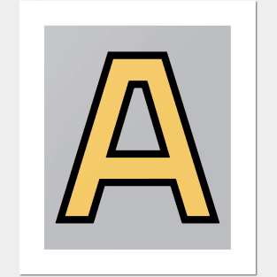 Funky Yellow Letter A Posters and Art